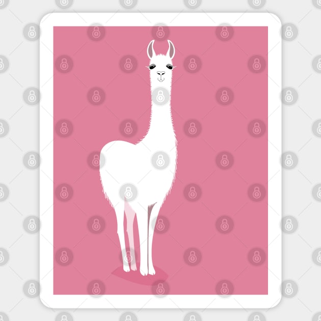 STANDING LLAMA #4b Sticker by JeanGregoryEvans1